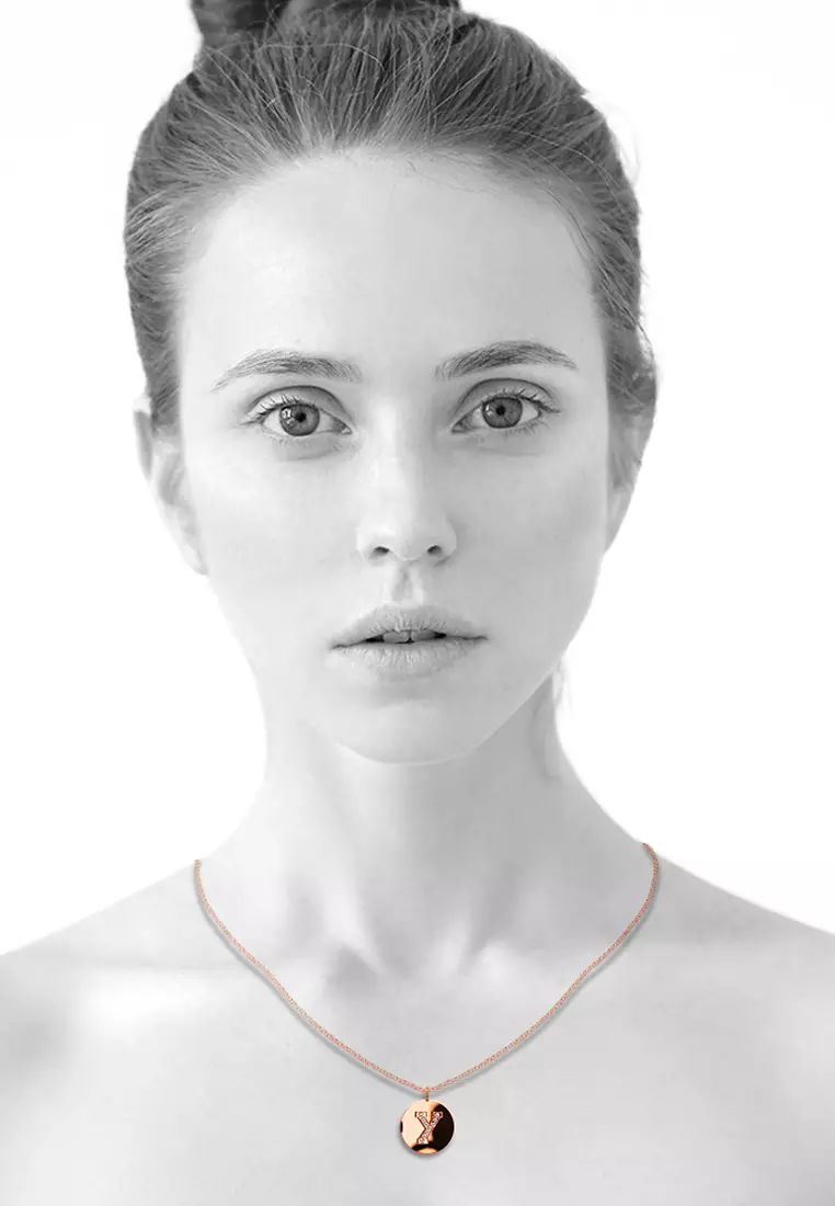 Solid 925 Sterling Silver Initial Alphabet Personalised Disc Necklace- Y