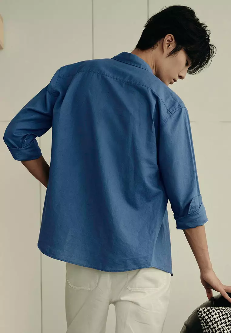 (Online Exclusive) Korea Collection Long Sleeve Cotton Shirt