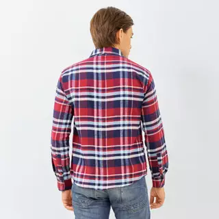 PAULMAY Kemeja Flanel Pria Lengan Panjang  Merah 6716