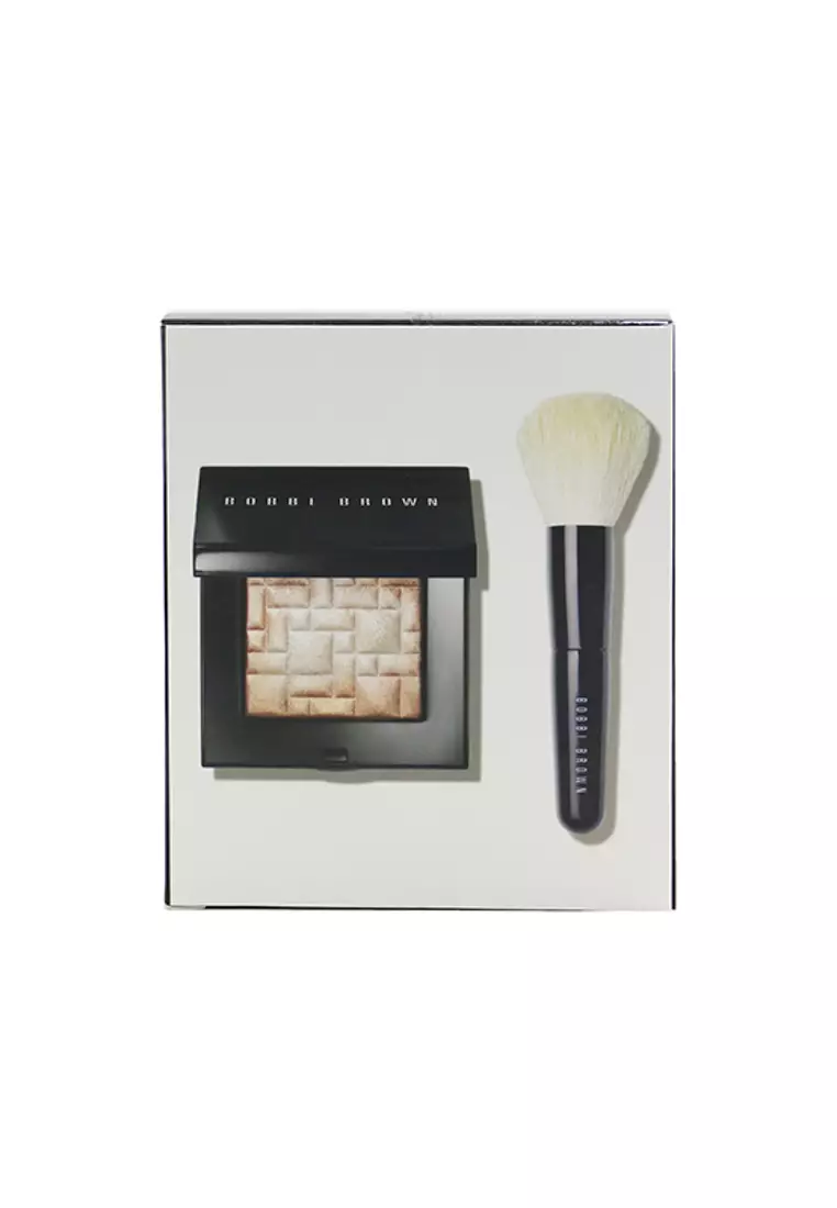 BOBBI BROWN - Highlighting Powder Set (1x Highlighting Powder + 1x Mini Face Brush) - #Pink Glow 2pcs