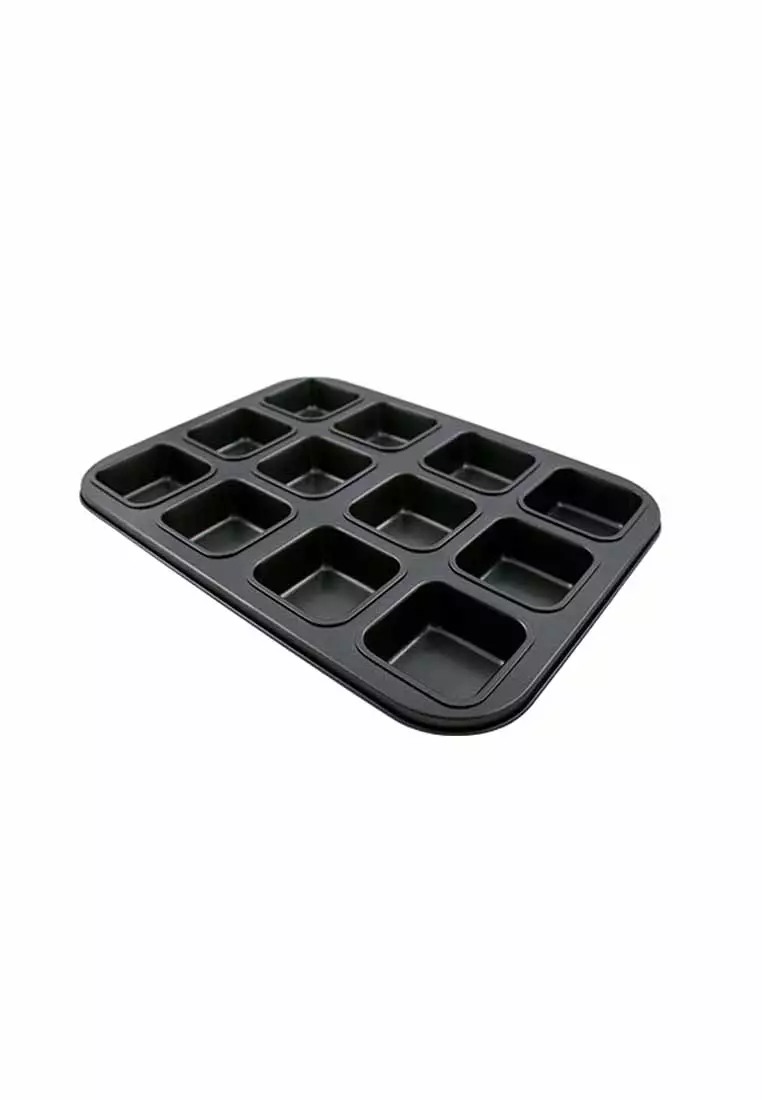 Buy Slique Premium Non Stick 12 Cup Square Muffin Pan 2024 Online