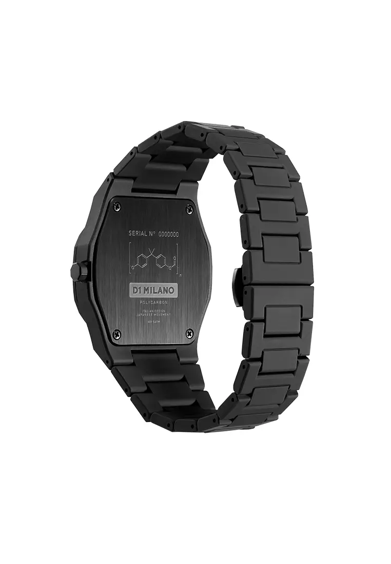 Space Grey Polycarbon Bracelet Watch, 40.5 mm