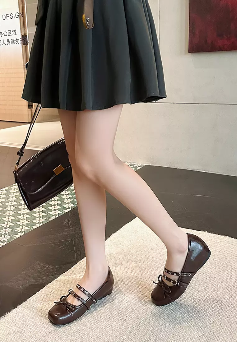Bowknot Elevated Heel Mary Jane Shoes WW619-2