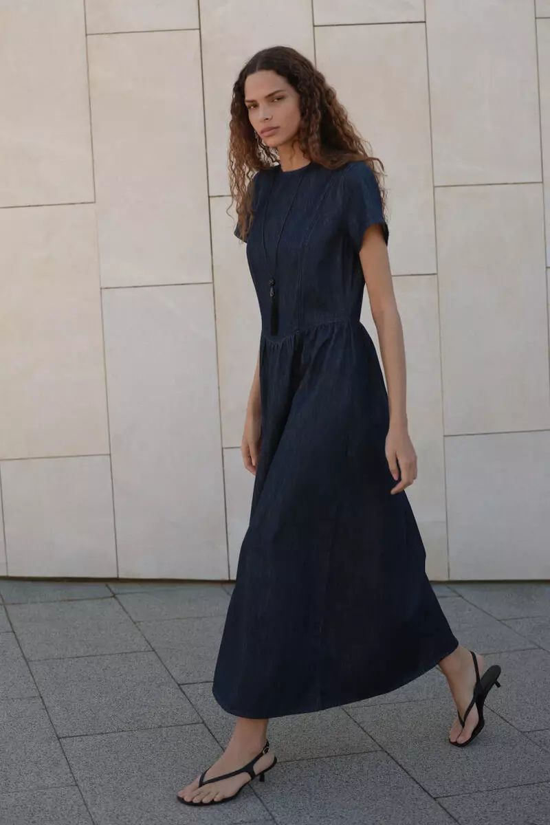 Denim maxi dress