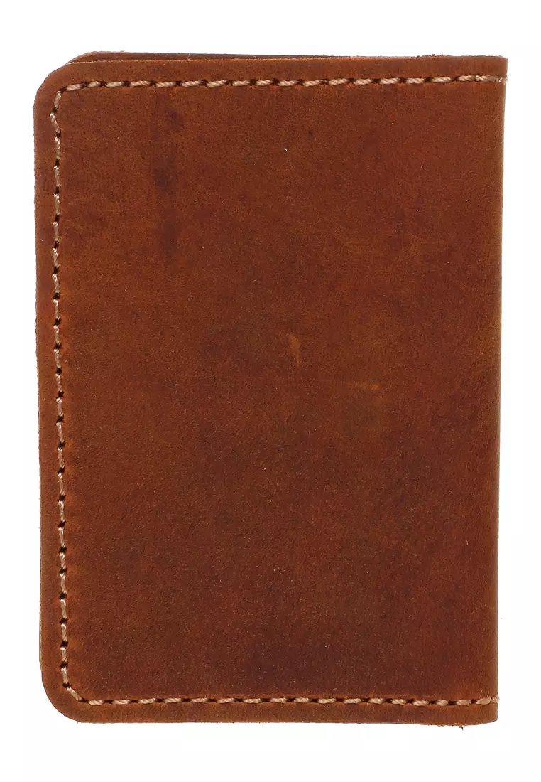 Zackly Card Holder Wallet Lipat Dua Many Slot Handmade Material Genuine Leather 05 ORIGINAL - Gold