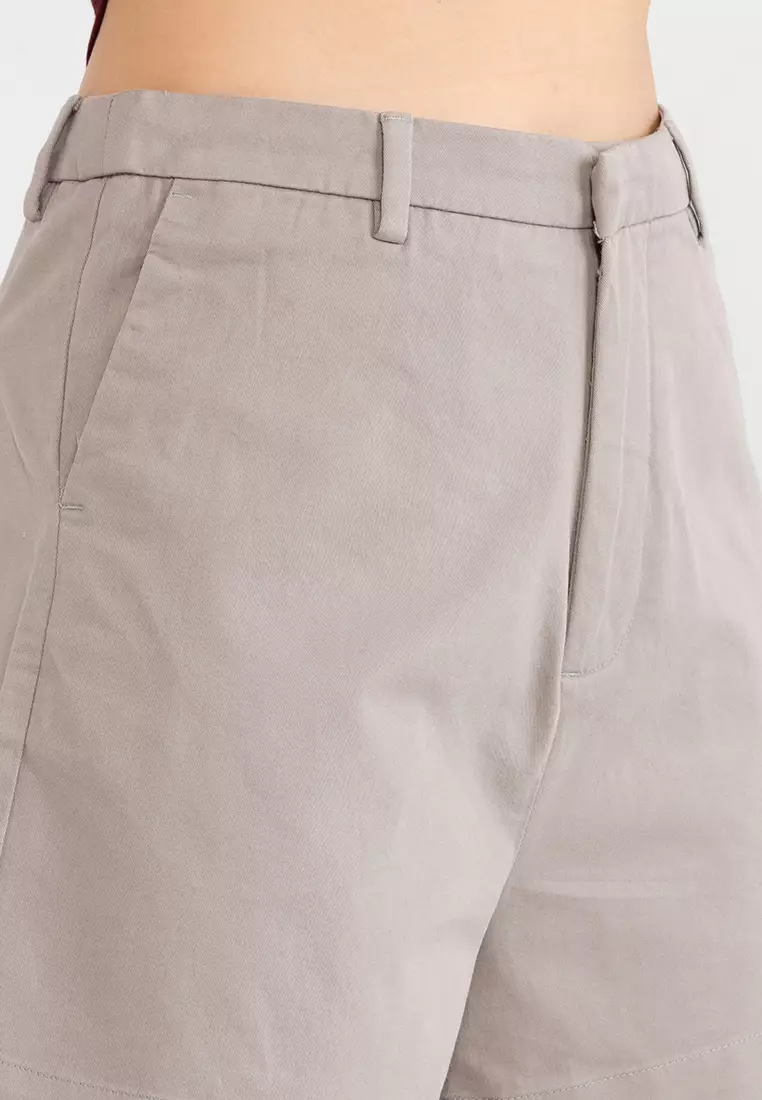 Hi Rise Twill Shorts