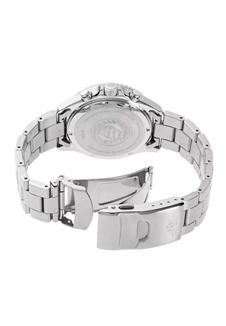 Orient Mako Silver Stainless Steel  Chrono Watch For Men RA-TX0202B10B