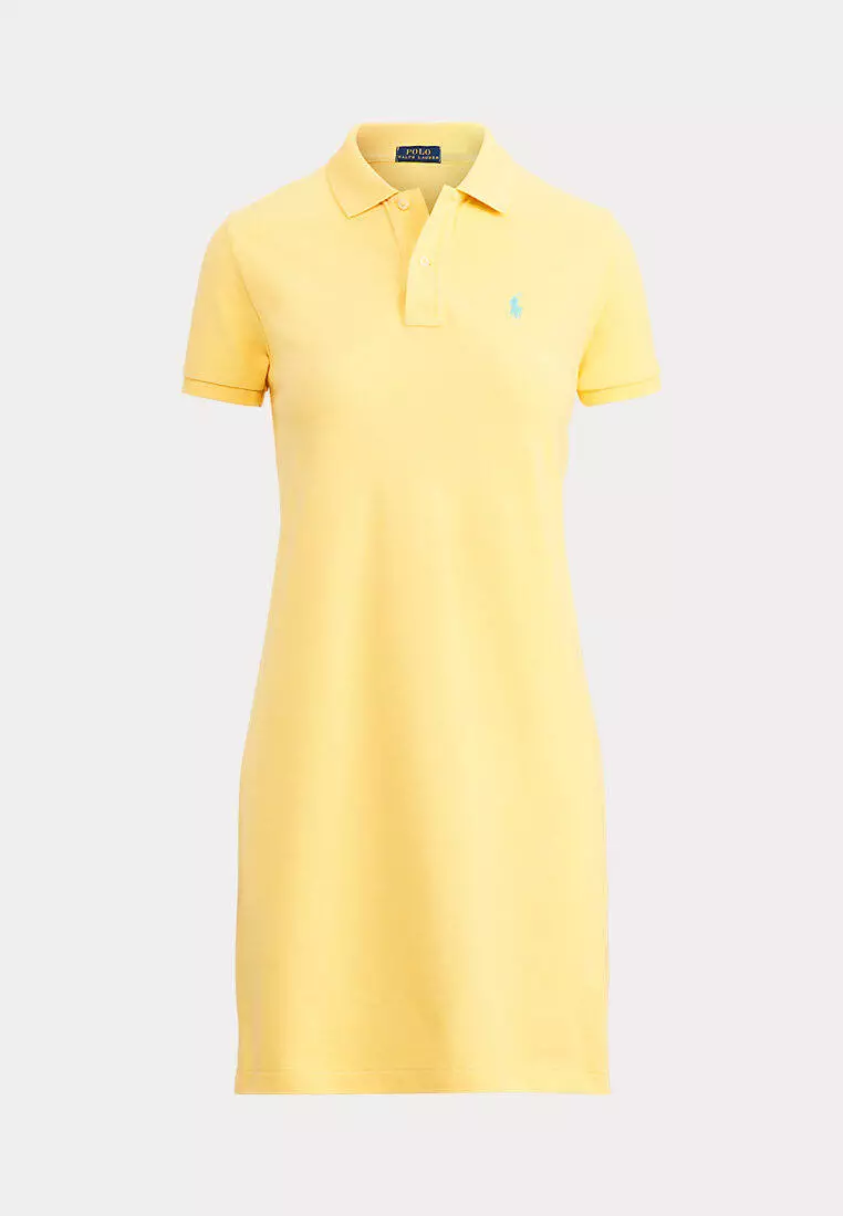 Cotton Mesh Polo Dress