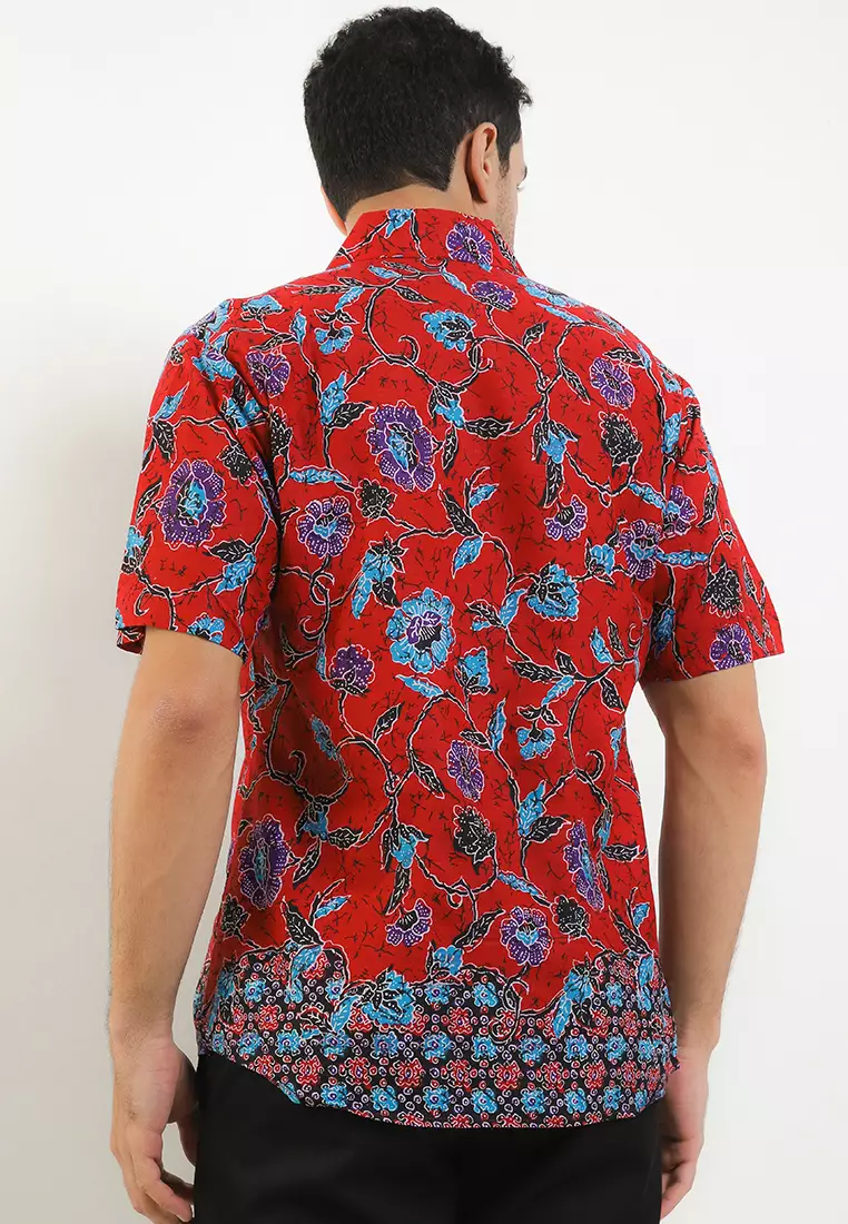 Hem Slim Fit Casual Batik Fashion 3