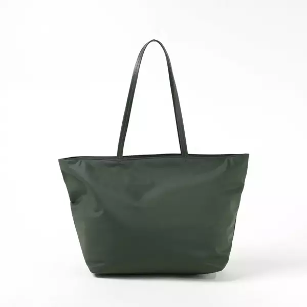 Tas TORY BURCH ELLA SMALL LOGO SHW NYLON BASIL GREEN ZIP TOTE BAG 100% ORIGINAL