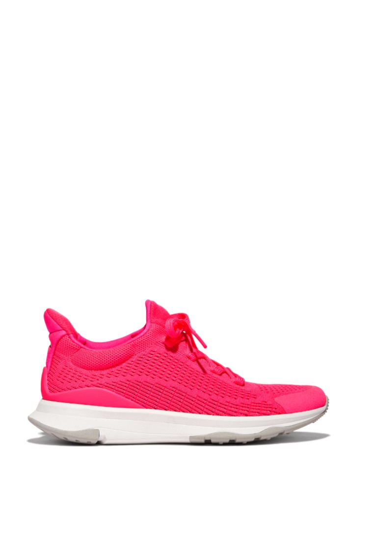 FitFlop VITAMIN FFX Women's Neon Reflective Knit Sports Sneakers - Pop Pink (FS2-A38)