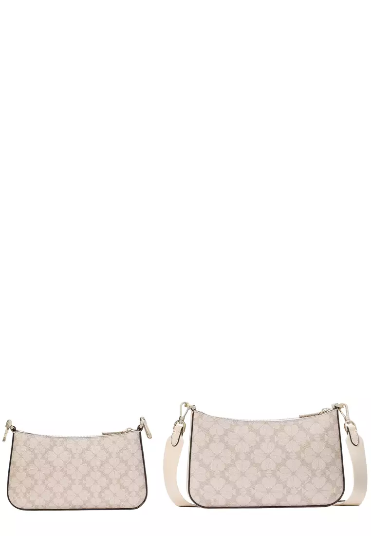 Spade Flower Small Crossbody Bag - Dark Beige Multi KI372