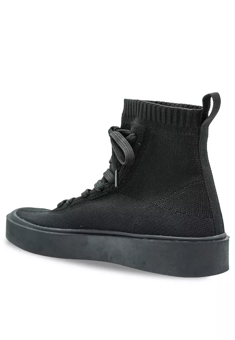 Women Lace up Knitted Lifestyle Sneakers - 240181010