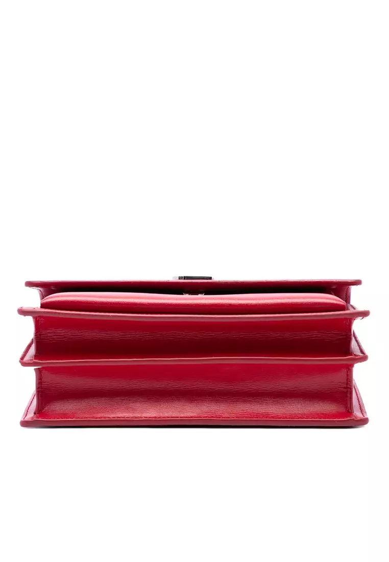 Pre-Loved Saint Laurent Medium Calfskin Monogram Sunset Crossbody