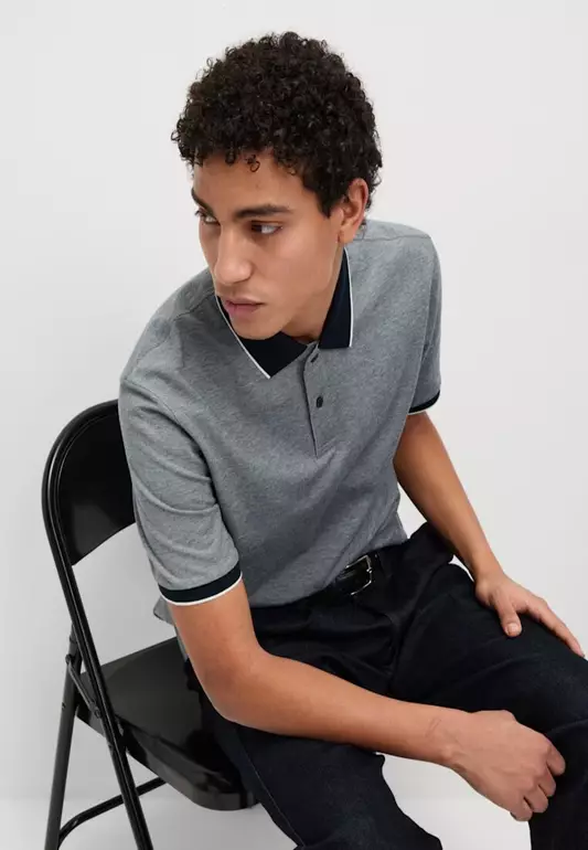M&S Collection The Ultimate Tipped Pique Polo Shirt