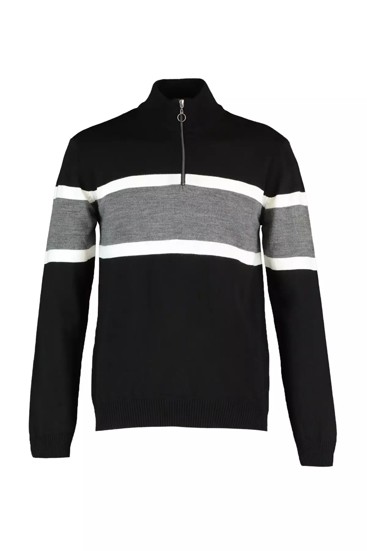 Slim Fit Half Turtleneck Zipper Sweater
