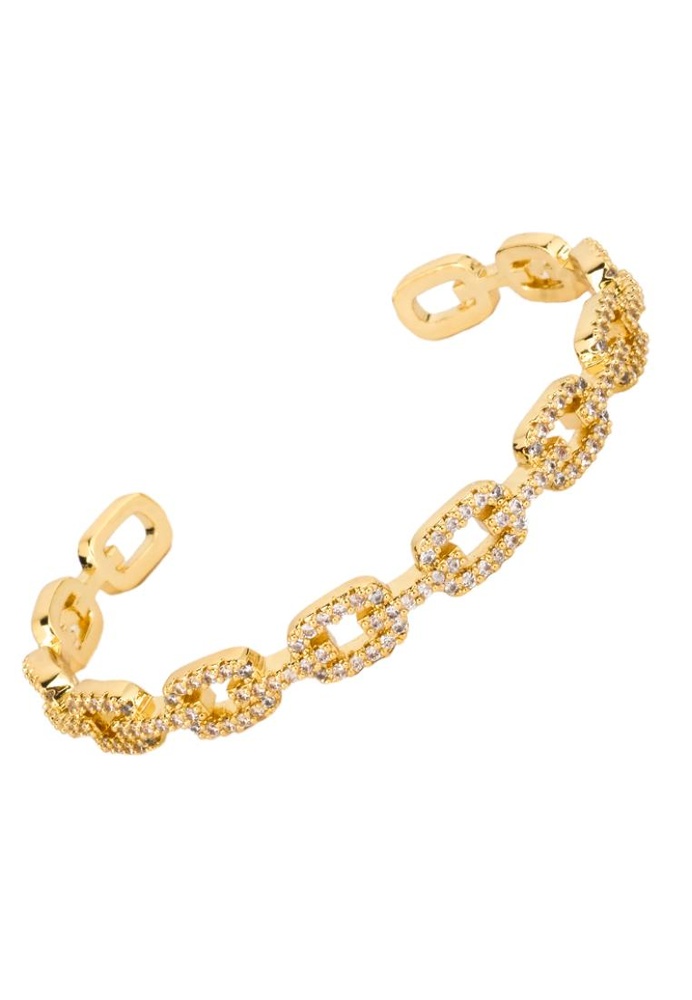 Mikana Mikana Crystal Armlet 18k Gold Plated Kiyou Bangle Bracelet
