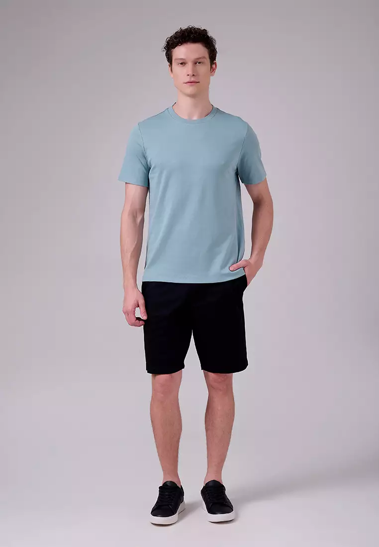 MANZONE - Kaos Lengan Pendek Pria Roudy 03 Slim Fit - Light Green