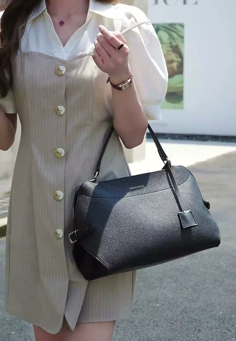 Women's Top Handle Bag / Sling Bag / Crossbody Bag / Shoulder Bag (Tas Tangan Wanita / Tas Selempang Wanita / Tas Bahu Wanita) - Hitam