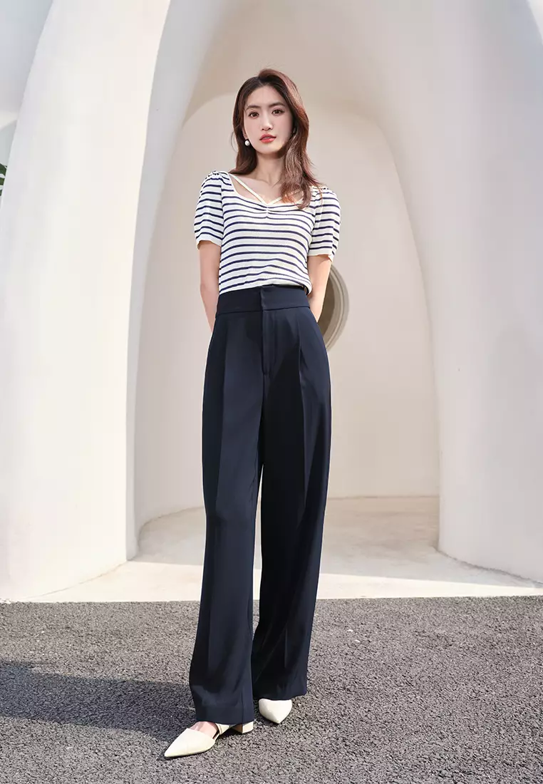 High Waist Wide Leg Smart Formal Pants