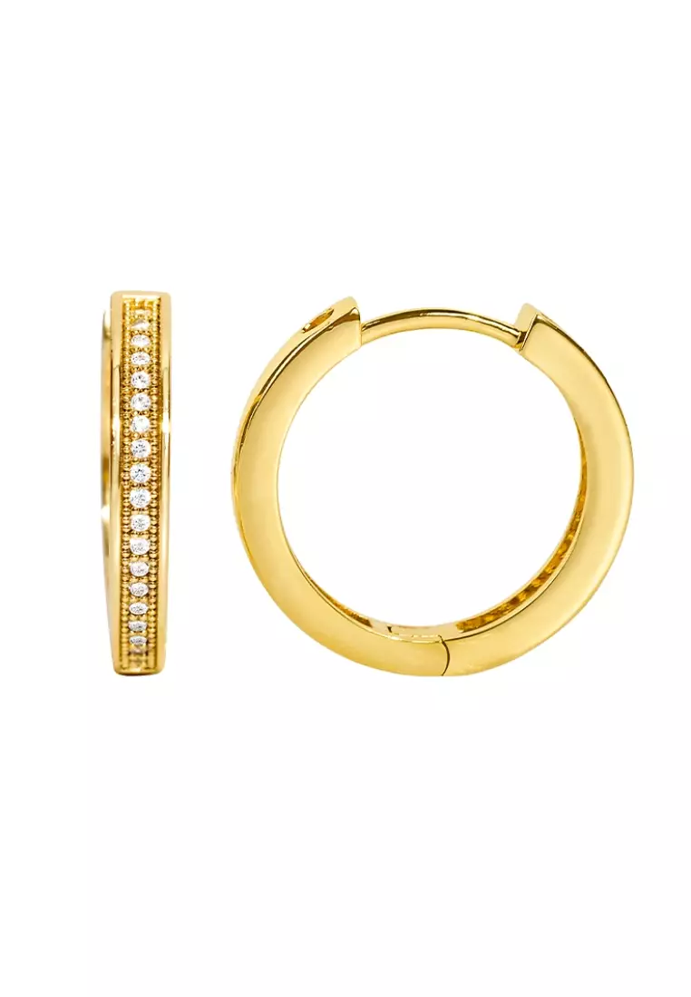 Buy Mikana 18K Gold Plated Chiasa Hoop Earrings 2023 Online