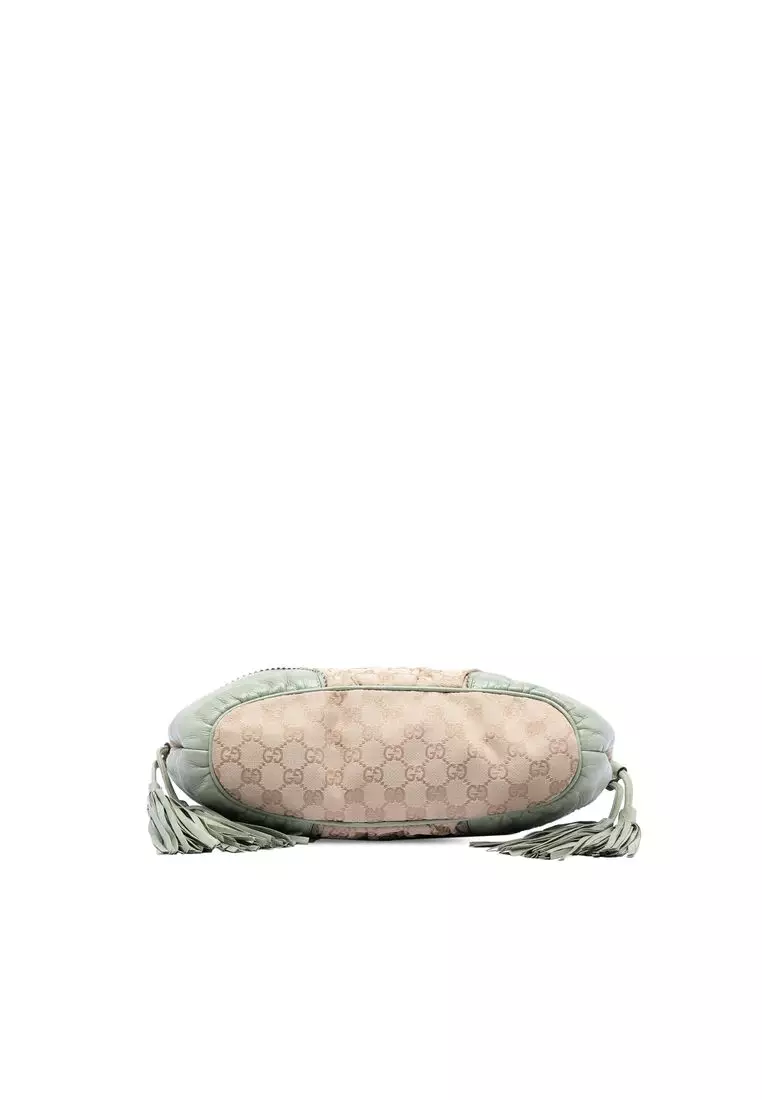 二手 Gucci 小號 Gg 帆布 Tribeca 托特包