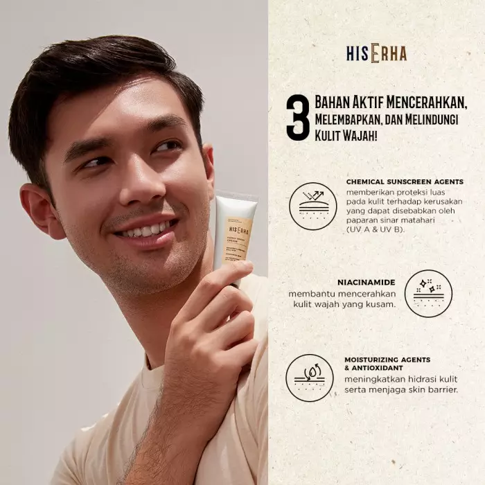 HisErha Sunscreen for Brightening – Sunscreen Pelembab SPF 30/PA +++