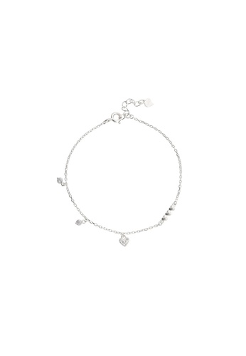 ZITIQUE silver Women's Simple Little Hearts Bracelet - Silver 1FE67ACA46B41FGS_1