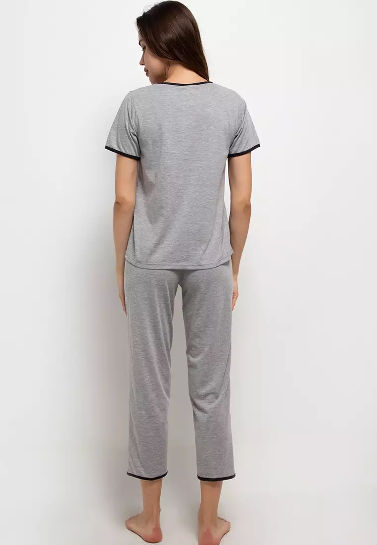 Pyjama Pijama short Sleeve long Pants Sleepwear