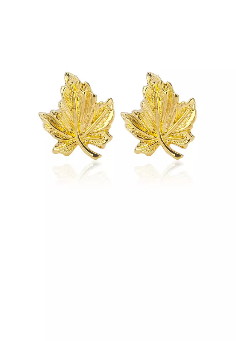 Buy Mooclife Fashion and Simple Plated Gold Maple Leaf Cufflinks