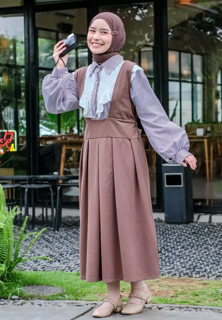 Saba Overall Dress Mocca M17075 R73S2