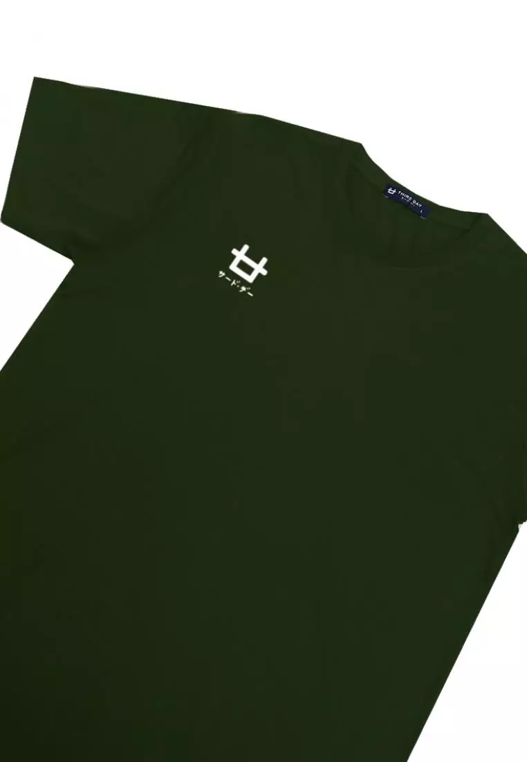 MTI45 Kaos T-Shirt Pria Instacool Logo Icon Dakan Hijau Army