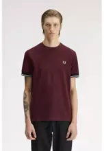 【FRED PERRY】The Twin Topped shirt Buy Fred Perry Fred Perry M2396 Twin Tipped Cuff T-Shirt (Oxblood