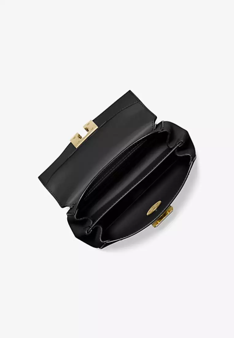 Michael Kors Lita Small Leather Crossbody Bag Black