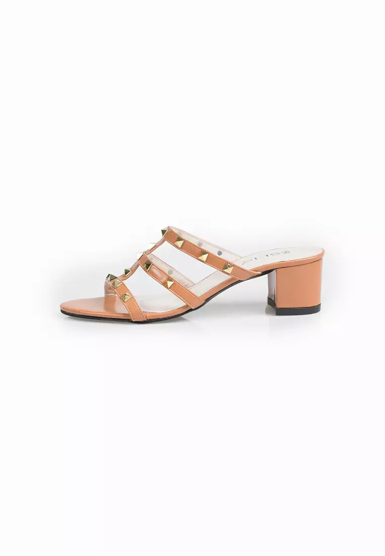 SEIS Yola Sandal Heels Wanita Hak 5 cm - BROWN