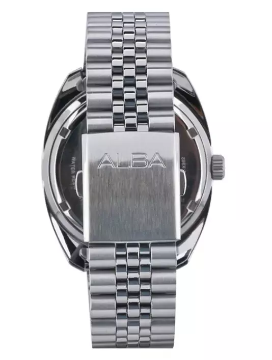 Jam Tangan Pria Alba Active AS9T79 AS9T79X1 Strap Stainless Steel Silver Color Blue Classic Dial Quartz Watch Original Garansi Resmi