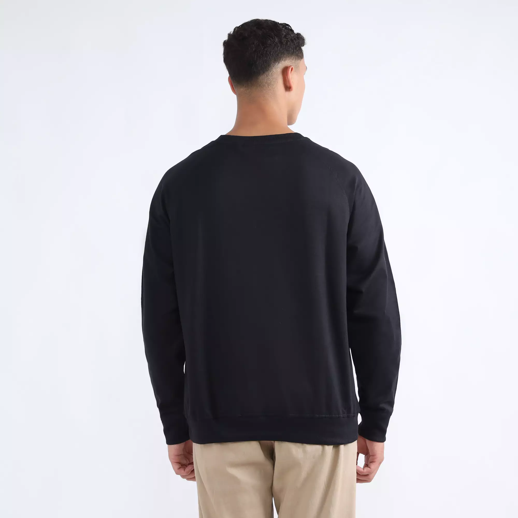 FACILITY by Larusso Work in Progress - Newton Acid Wash Crewneck - Black