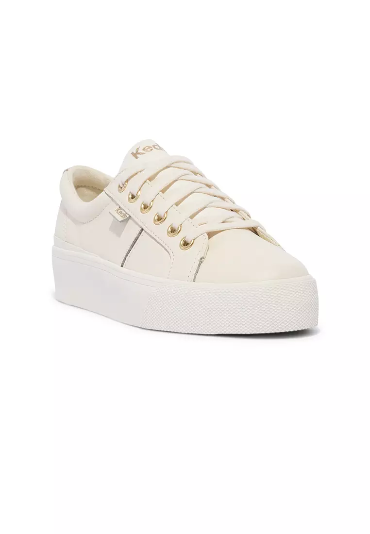 Women's Jump Kick Duo Leather Metallic Pops Off-White Sneaker (WH68090-JKDUO827)