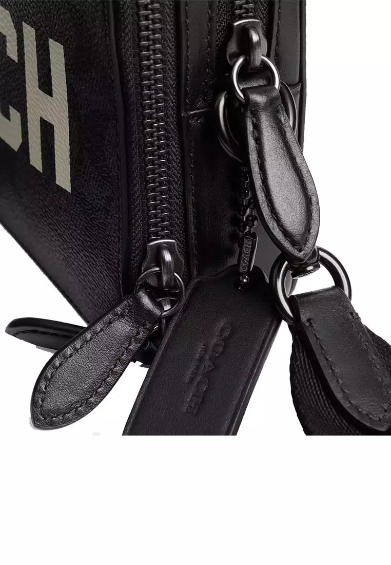 Charter Crossbody Bag 19 In Signature Canvas With Coach Graphic Charcoal Multi CAF83