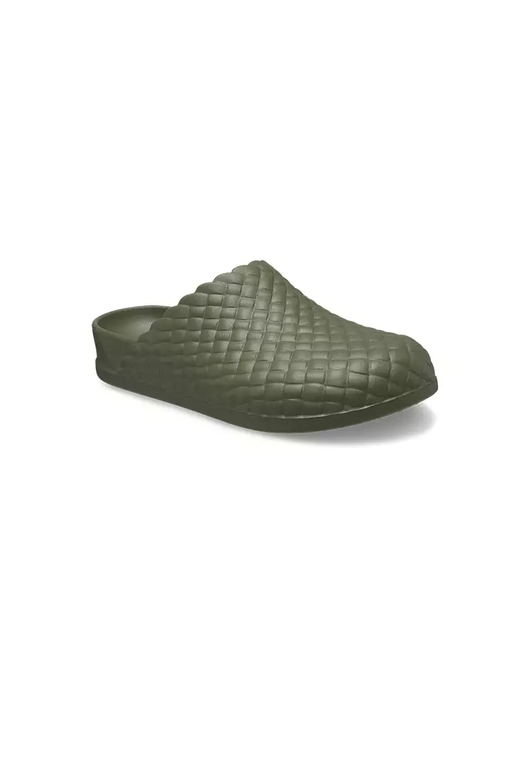 Discount on Crocs  shoes - SKU: Dylan Woven Texture Clog In Army Green