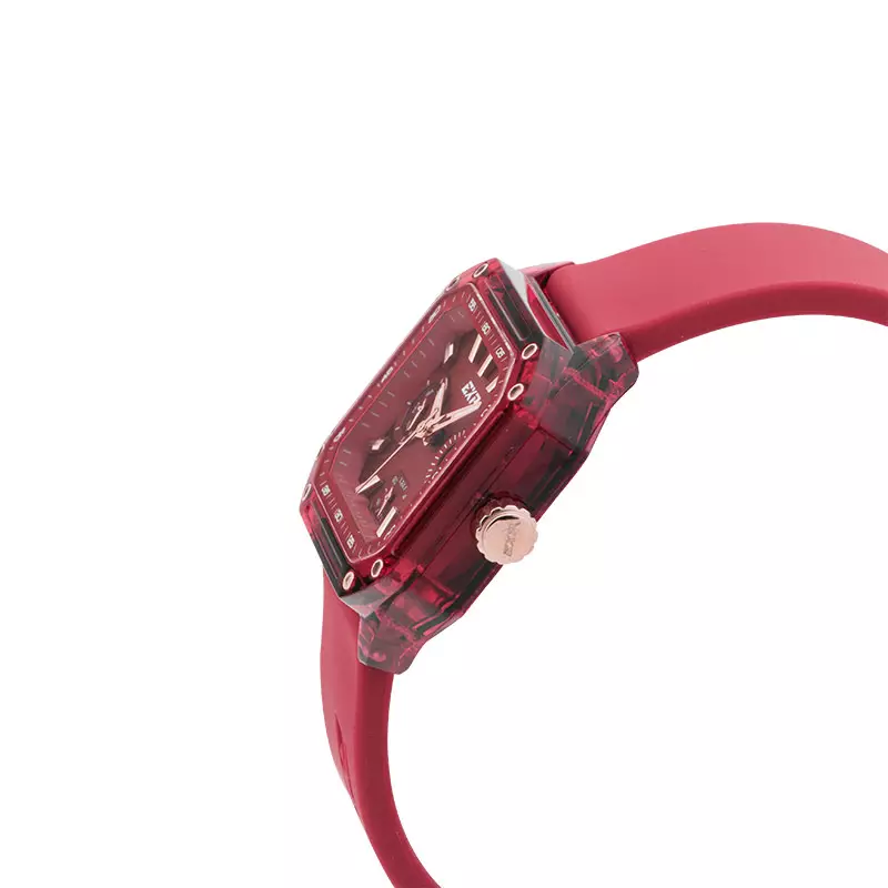 Jam Tangan Wanita Expedition Ladies E 6840 MF RRGRE Red Dial Red Rubber Strap