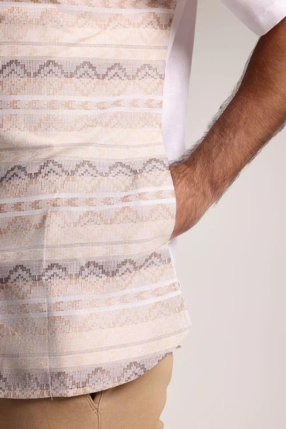 MOC Kemeja Koko Lengan Pendek Pria Rayyah - Khaki