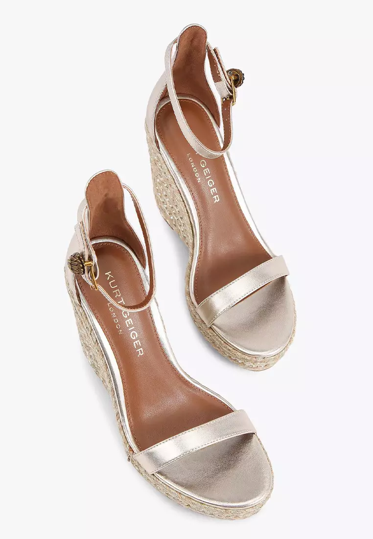 Kurt geiger gold wedges online