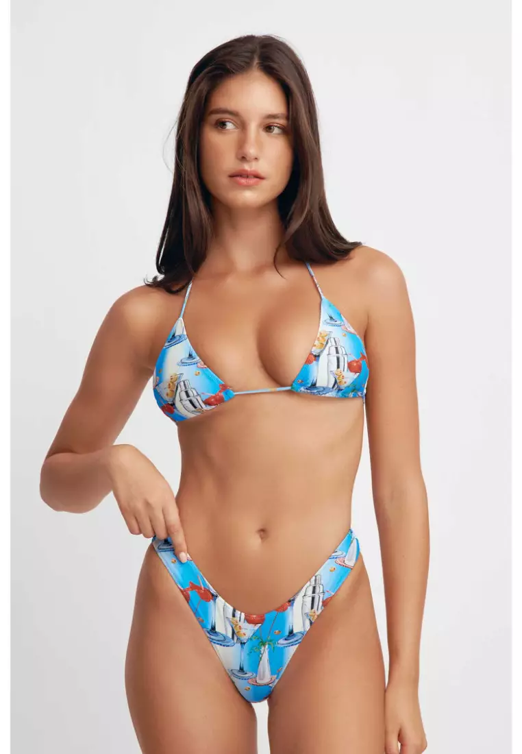 Martini High Rise Cheeky Bikini Bottoms / Dirty Martini