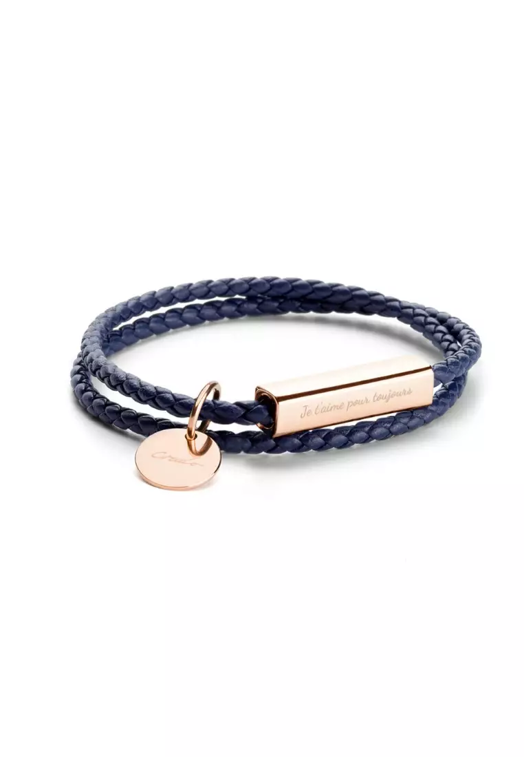 Leather Bracelet Rose gold Leather Cuff Wrap Bracelet Toggle Clasp and  genuine leather Eternity