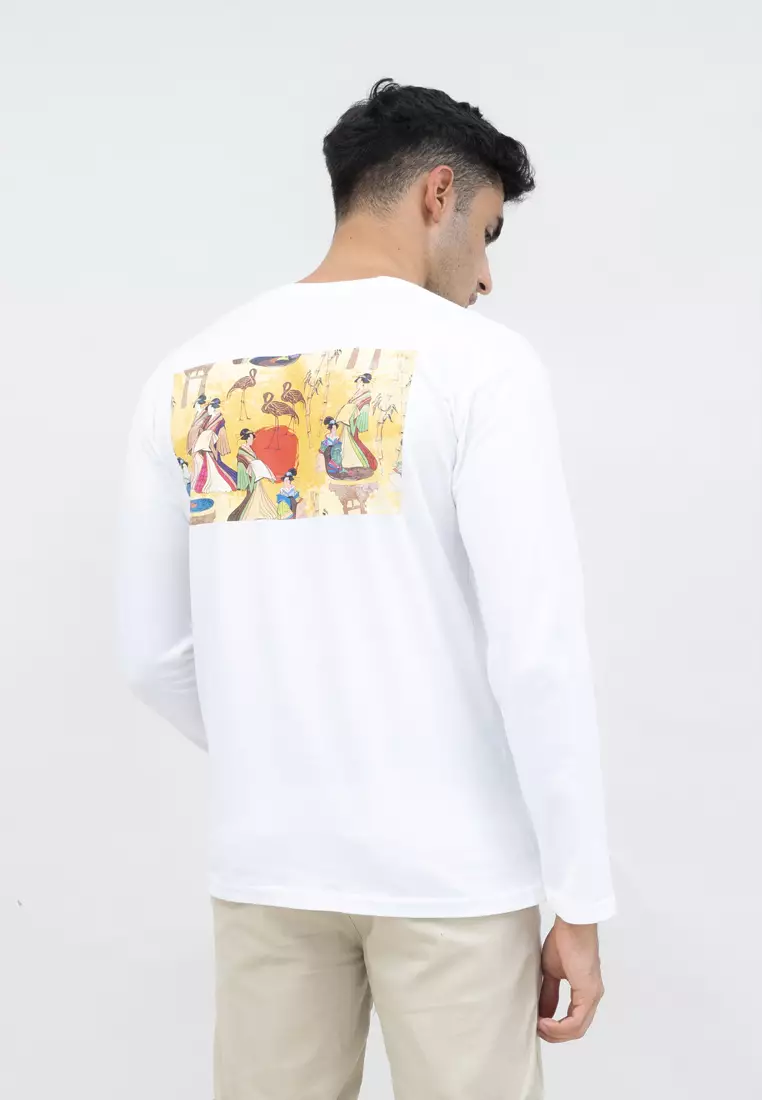 Kaos cotton combed lengan panjang pria unisex houseofcuff Japan Ancien