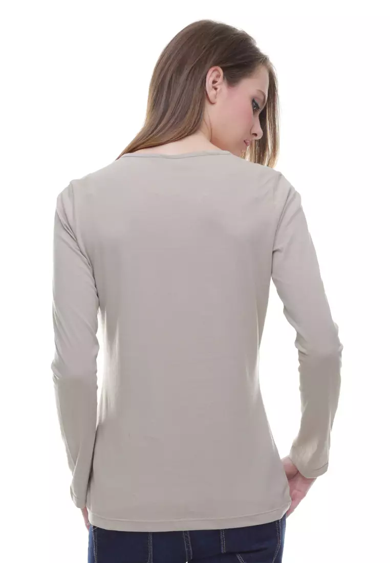 LGS - Regular Fit - Kaos Wanita - Model Kancing - Abu