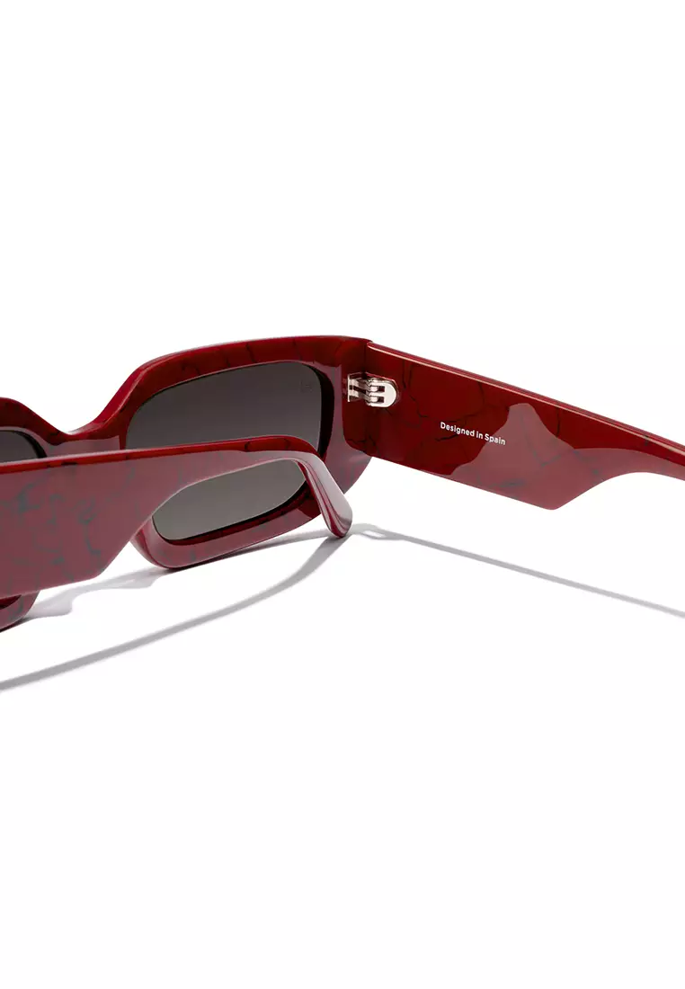 HAWKERS Red Marble Black Trendset Sunglasses For Women, Female. Official Product Designed In Spain