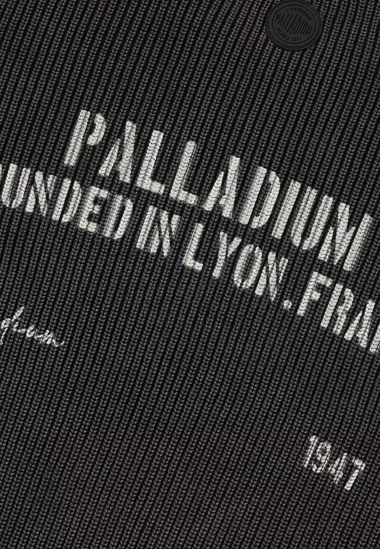 男裝 PALLADIUM LOGO 寬鬆落肩全棉針織毛衣
