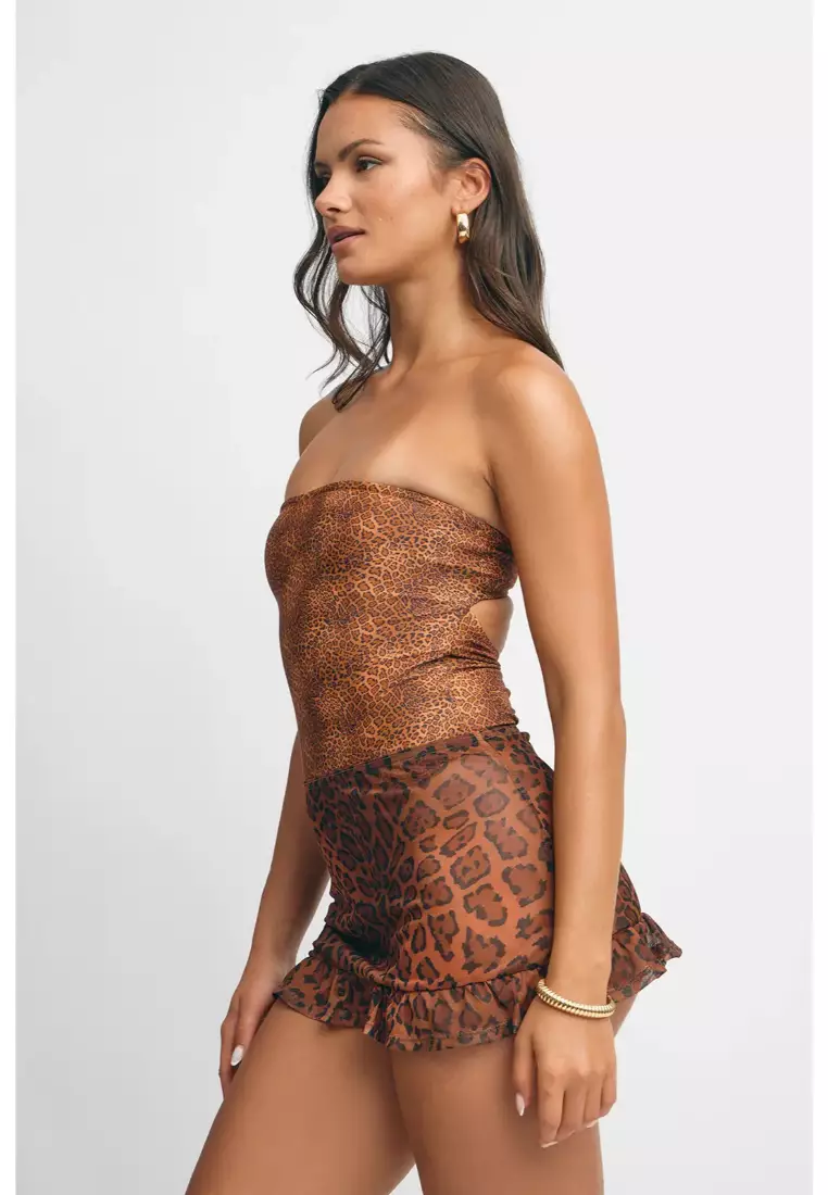 Polly Skirt / Leopard Mesh